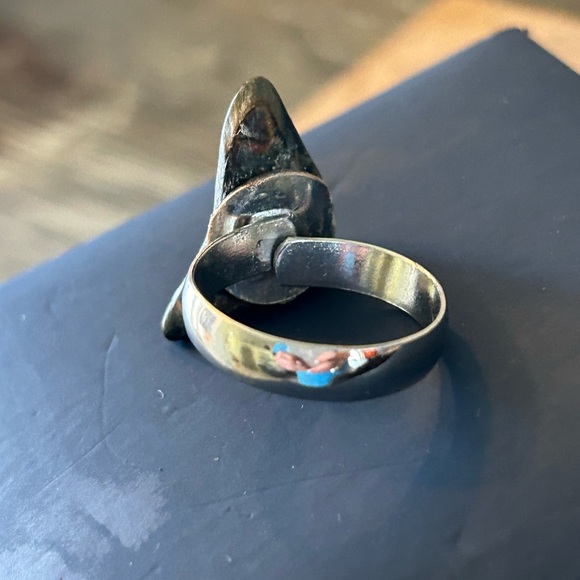 Gorgeous Natural Tumbled Amber Stone Ring Adjustable Band - Picture 13 of 16